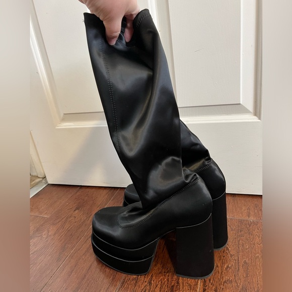 Steve Madden Cypress satin boots women’s size 10 black - Picture 5 of 9